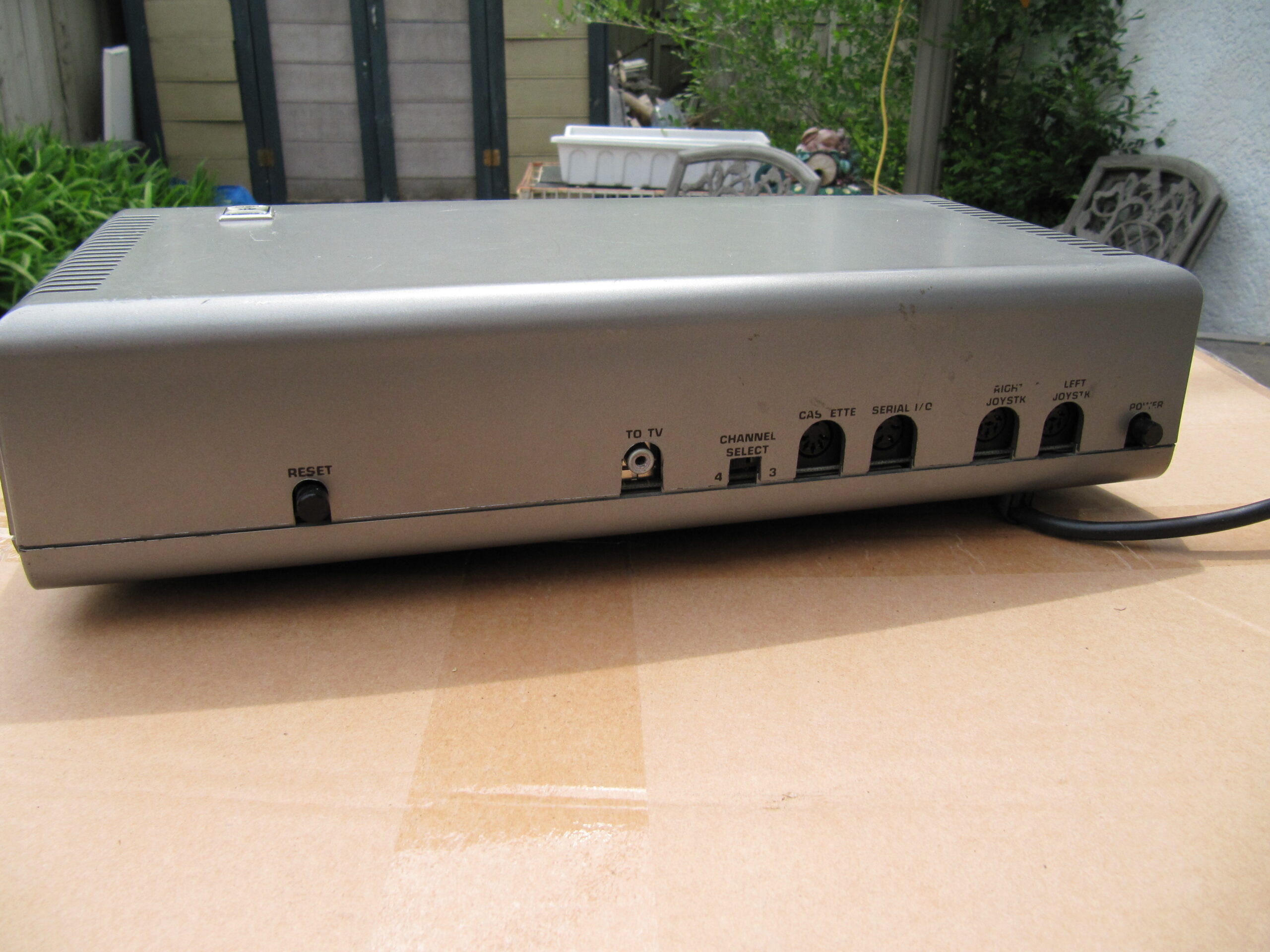 Back of a Tandy TRS-80 Color Computer.